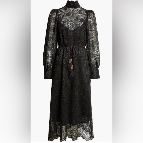 Farm Rio Lace Tie Belt Long Sleeve Dress, BRAND NEW , Size Small, $360 - Picture 6 of 12